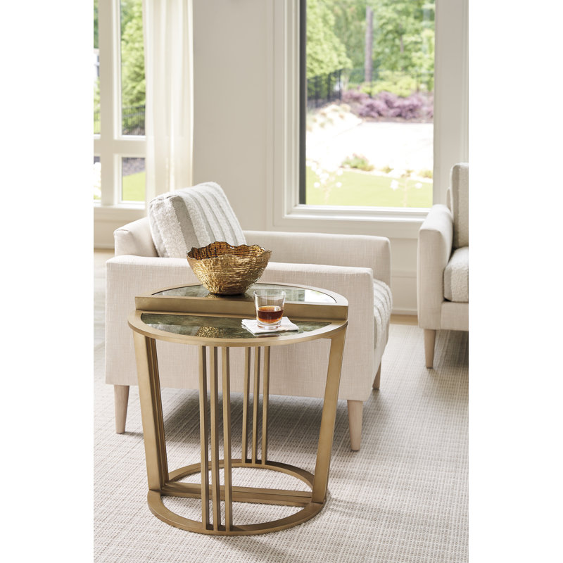 Sunset Key Glass Frame End Table