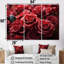«Crimson Rose Passion I - Roses», ensemble d'art sur toile-107745972-107745974