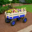 Chariot de jardin avec clôture et roues-114606018