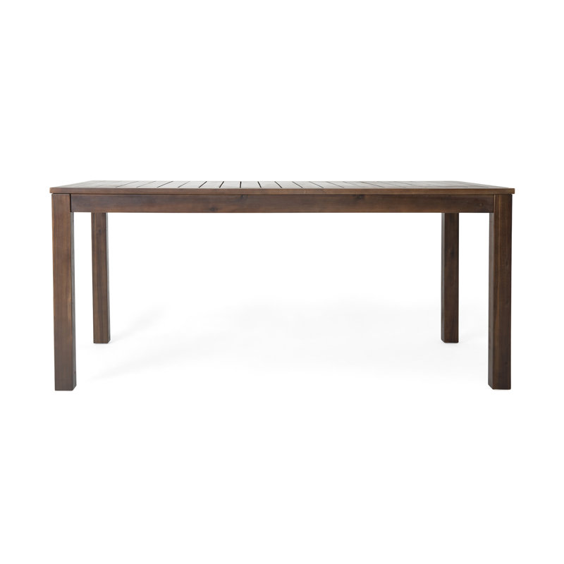 Table de salle à manger de patio en bois brun foncé 69 po - construction, intempéries, fonction de buffet, spacieuse et fraîche pour le jardin extérieur brun,, disponible, belle