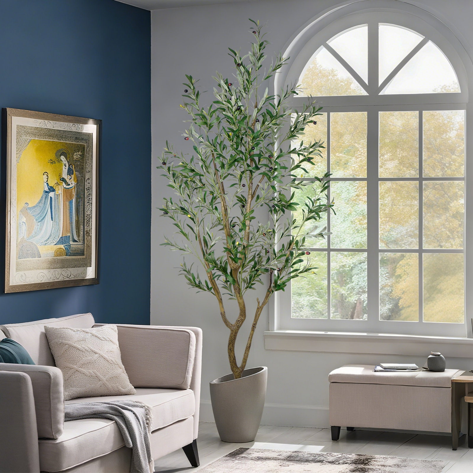 Olive Tree, 84.65" H x 39.7" W x 39.7" D