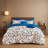 SLEEPBELLA King Size Duvet Cover Set With Button Closure - Multicolor Leaves Botanical Luxury Bedding For A Comfortable Sleeping-120623256-120317449