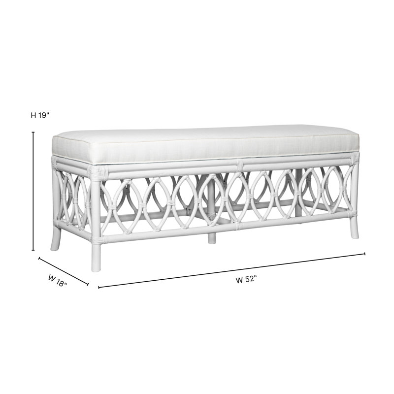Lillian Upholstered Bench, Turquoise