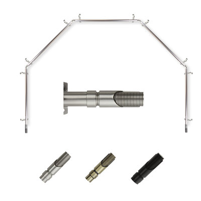 Adjustable 0.81" Bay Window Single Curtain Rod