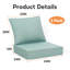 Ensemble de coussins d'extérieur de 2, coussins de siège de siège profond de 5 pouces avec housse amovible, ensemble de coussins de remplacement pour chaise, canapé, causeuse-94105723