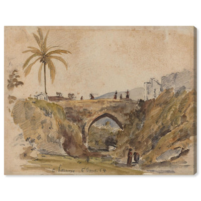 Bridge at Caracas 1854 Canvas Classic Landscapes by 
