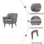 Fauteuil surdimensionné en acier tissé 31,5 po-192412249