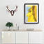 Busy Bee & Yellow Flower in Abstract - Picture Frame Painting Print on MDF-55680416-55680415
