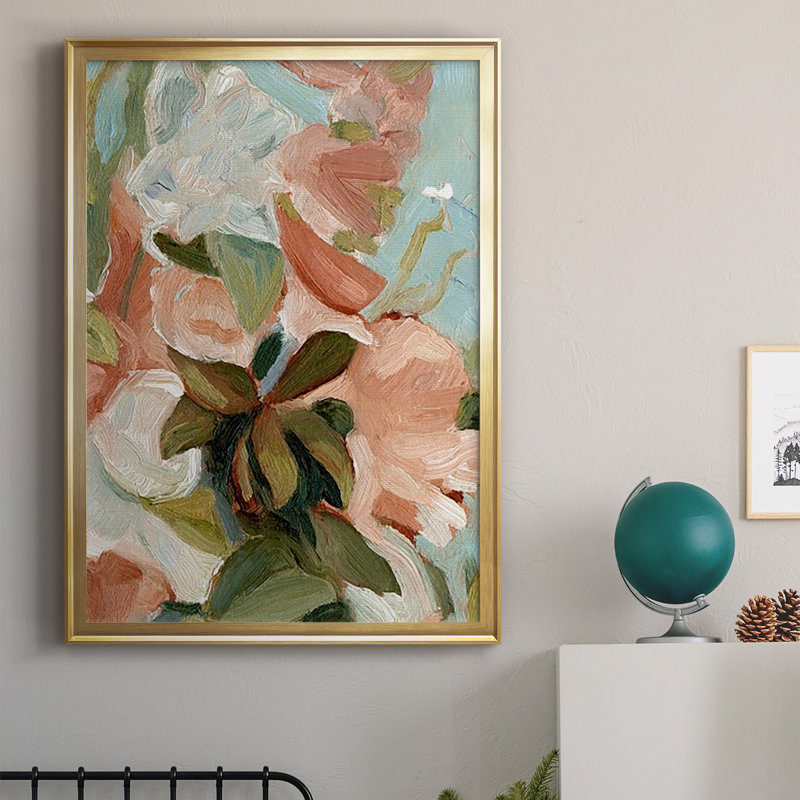 Bouquet Scatter IV, reproduction encadrée de qualité supérieure, prête à être accrochée, H 42,5 po x l 30,5 po x P 1 po, Or