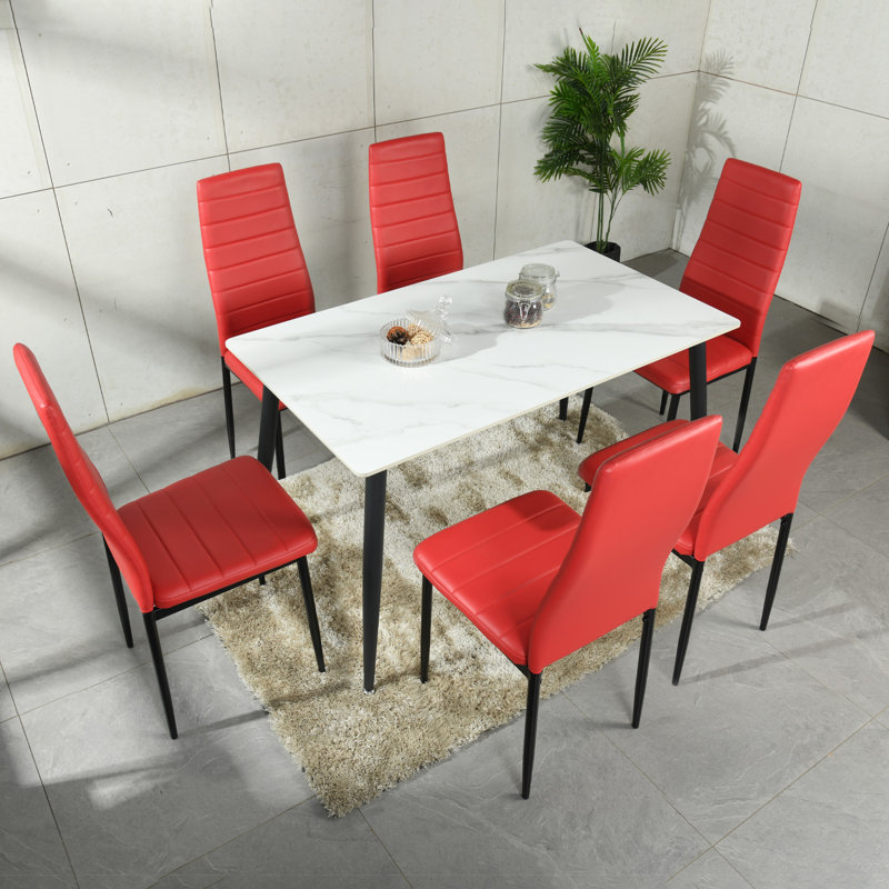 Chaise de salle à manger, Rouge