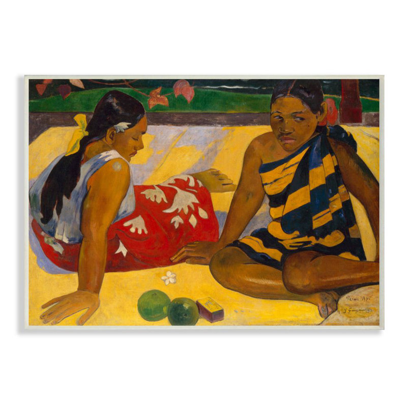 « resting portraits native figures classiques » par paul gauguin-reproduction d’art, H 13 po x l 19 po x P 0,5 po
