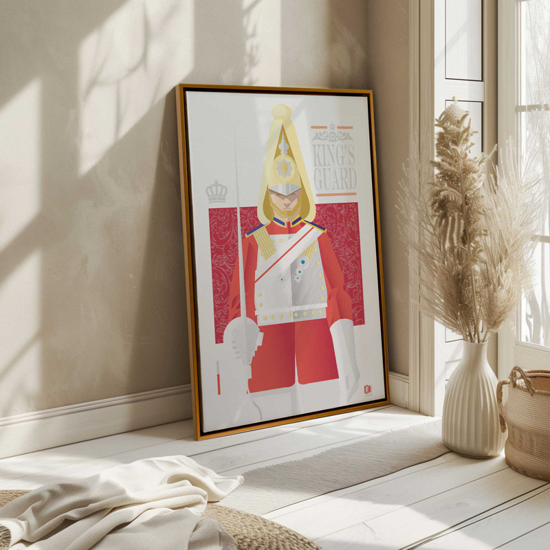 La garde du roi, Blanc opaque, Impression encadrée sans passe-partout, H 48,75 po x l 32,75 po