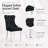 47.2" Round Glass Dining Table Set, Modern Tempered Glass Kitchen Table with 6 Velvet Upholstered Chairs-1546357980