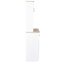 Armoire blanche pour le rangement de la cuisine - 1 tablette ajustable et 1 comptoir central ouvert Personnalisez votre micro-ondes avec 2 armoires à porte inférieure