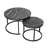 Top Nesting Coffee Tables, Round Living Room End Tables with Metal Base-431491418-431491397