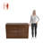 Kirsty Solid Wood 6 Drawers Dresser Brown