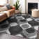 Premium Machine Washable Lisse Black Rug