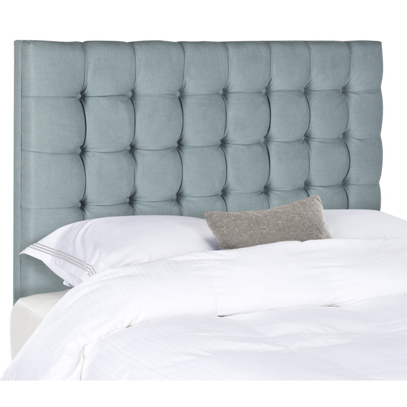Upholstered Headboard, Full, Linen Slate Blue