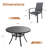 6-Person Round Patio Dining Set With Stackable PVC-Coated Polyester Chairs-890659417