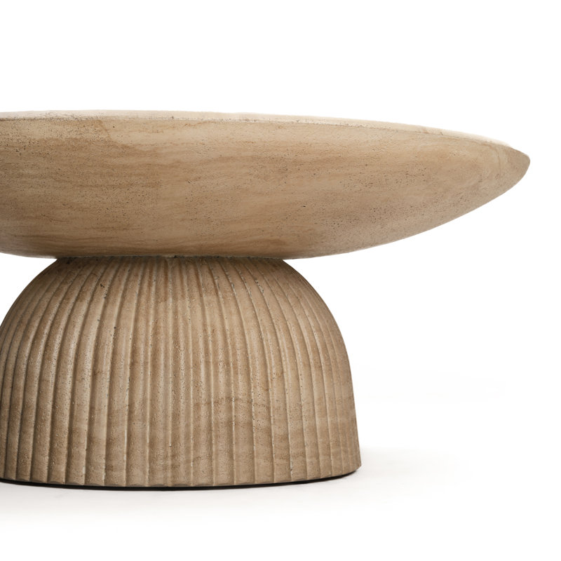 Table basse Tithi, Faux travertin, H 14,5 po x l 40 po x P 40 po