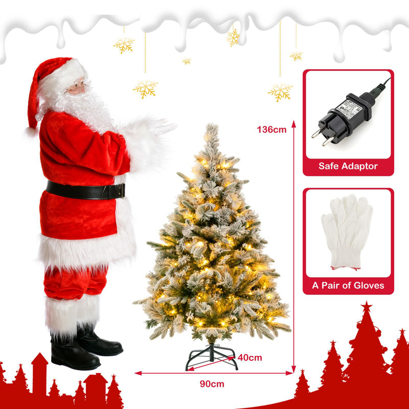 4.46' H Lighted Artificial Christmas Tree