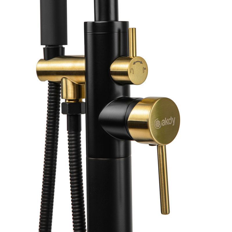 Single Handle Floor Mounted Clawfoot Tub Faucet
