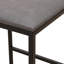 2 pièces à hauteur de comptoir, unité centrale grise rembourrée avec support dorsal, pieds en métal pour la stabilité dans les cuisines et les barres de 2 pieds modernes, rehaussent le style de votre décoration intérieure