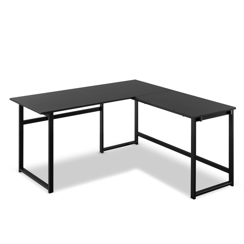 Ferrill L-Shaped Metal Base Writing Desk