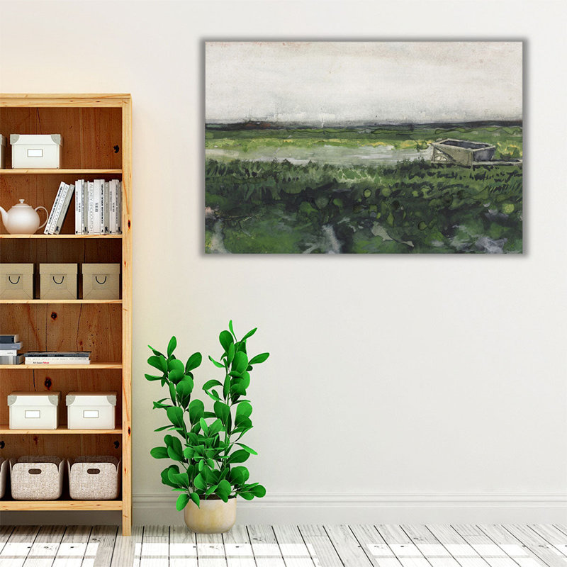 Paysage avec brouette, 1883 - reproduction d'art sur toile, H 20 po x l 30 po
