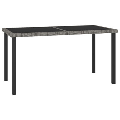 Adhil Rectangular Metal Outdoor Dining Table , 140cm cm W 70cm cm D