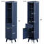 Freestanding Tall Bathroom Storage Cabinet,Slim Cabinet with Adjustable Shelves and Soft-Closing Door Hinges-1237379342