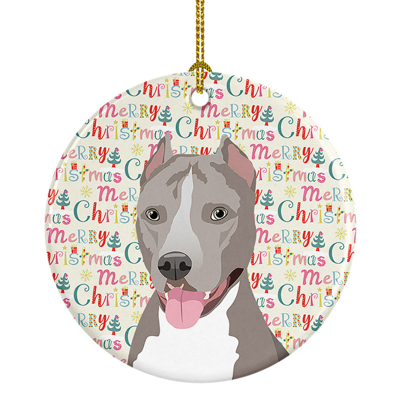 Ornement suspendu en céramique Pit Bull 5