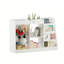 Bibliothèque pour enfants et rangement pour jouets, bibliothèque Montessori à 3 niveaux avec rangement pour animaux en peluche, idéale pour la chambre de bébé et la salle de jeux