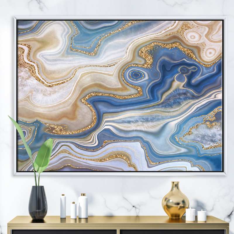 « jasper agate », impression sur toile, H 36 po x l 46 po x P 1,5 po, Toile encadrée flottée blanche