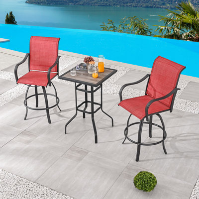 Square 2 - Person Bar Height Bistro Dining Set
