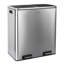Stainless Steel 60 Litre Step On Multi-Compartments Trash & Recycling Bin-83586110