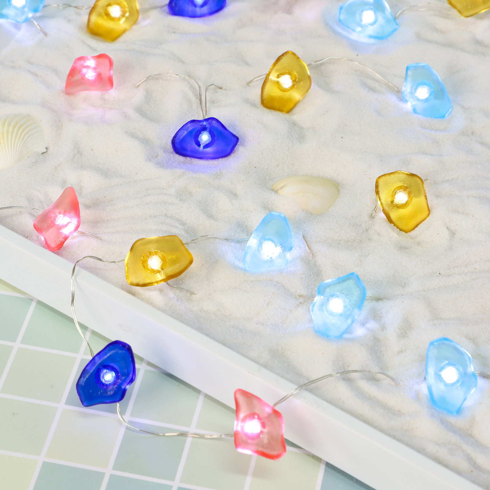 Wrought Studio Colourful Sea Glass String Lights With Remote - Wayfair ...