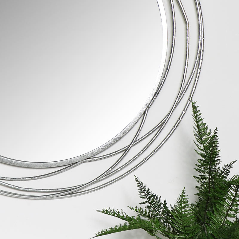 Vanhoose Wood Flat Wall Mirror