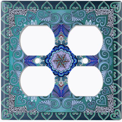 Paisley Bandana Circle Teal Blue Tile 2-Gang Toggle Light Switch Wall Plate -  WorldAcc, F-O2-TIL062