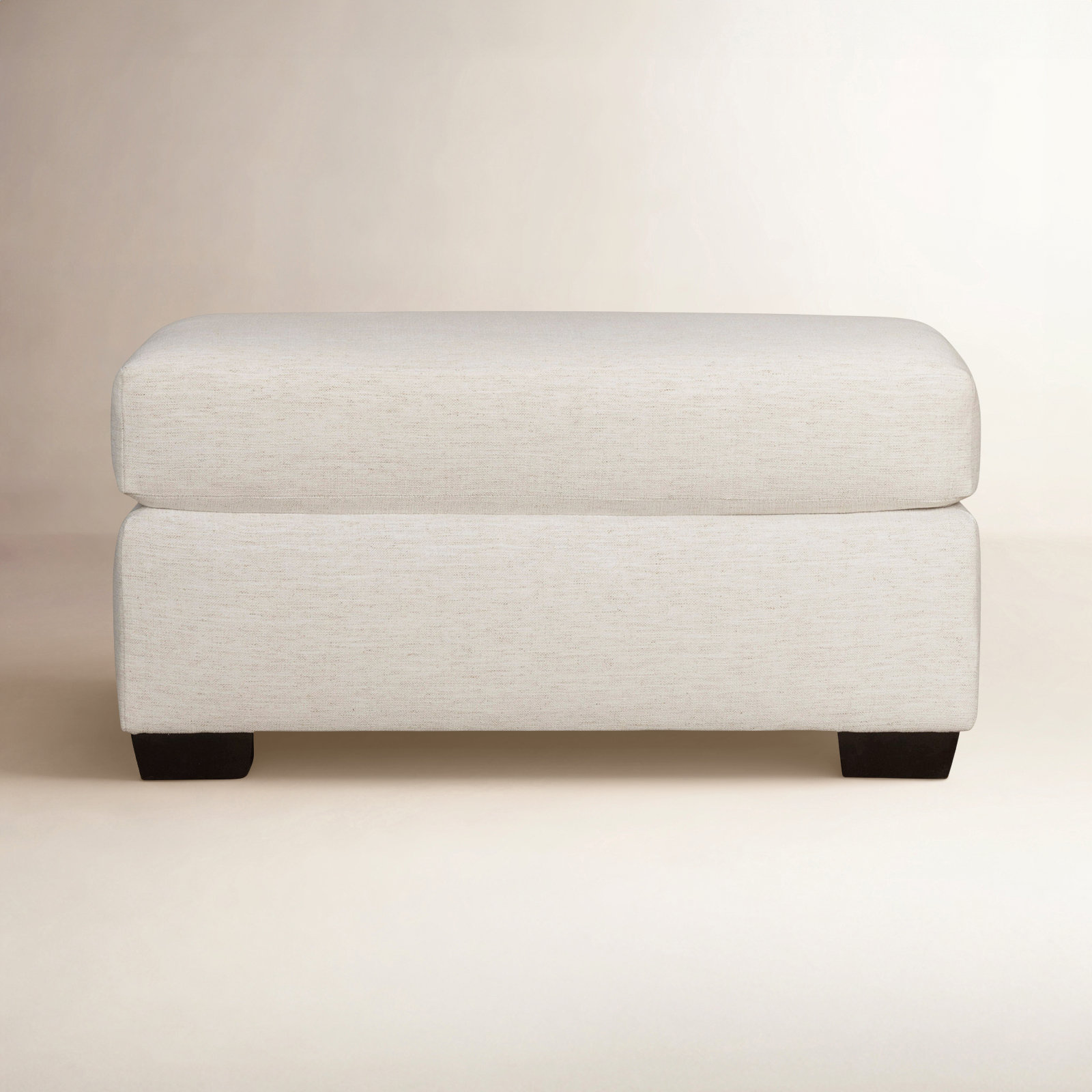 Cranbrook Upholstered Ottoman, Nomad Snow Crypton® Chenille