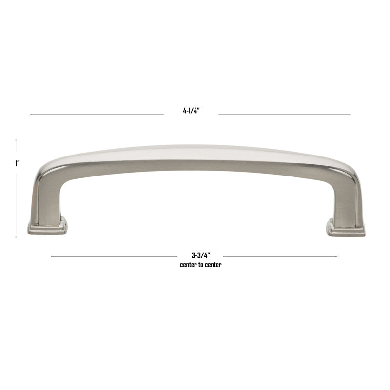 Poignée arche 3 3/4 po, Nickel satiné