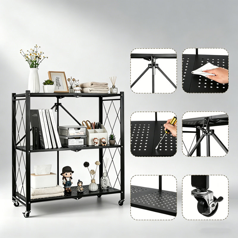 3 tablettes de rangement à 3 niveaux