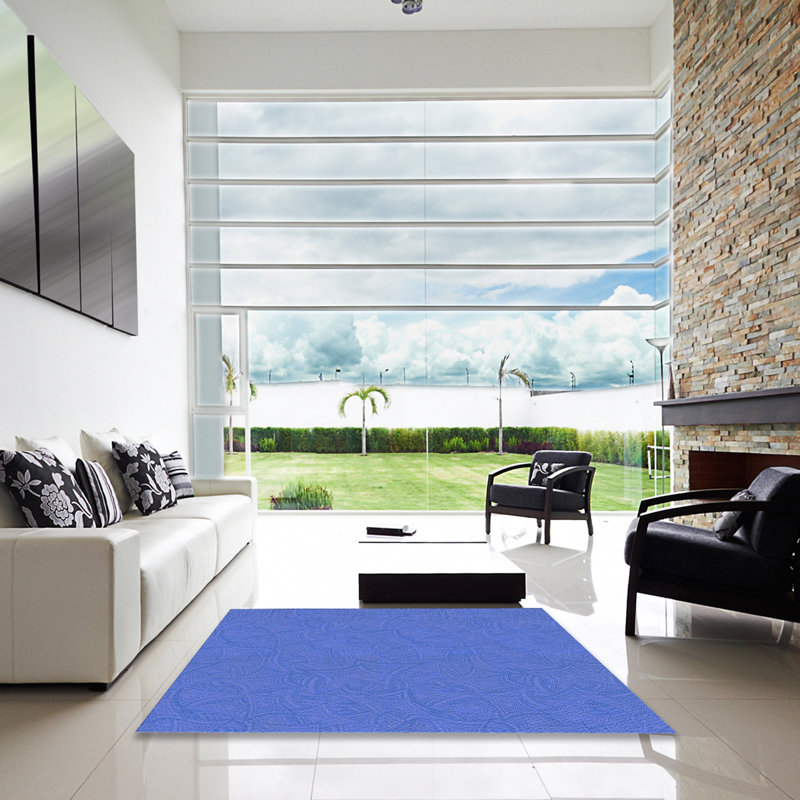 Tapis de zone mauve à motifs, Carré 8 pi
