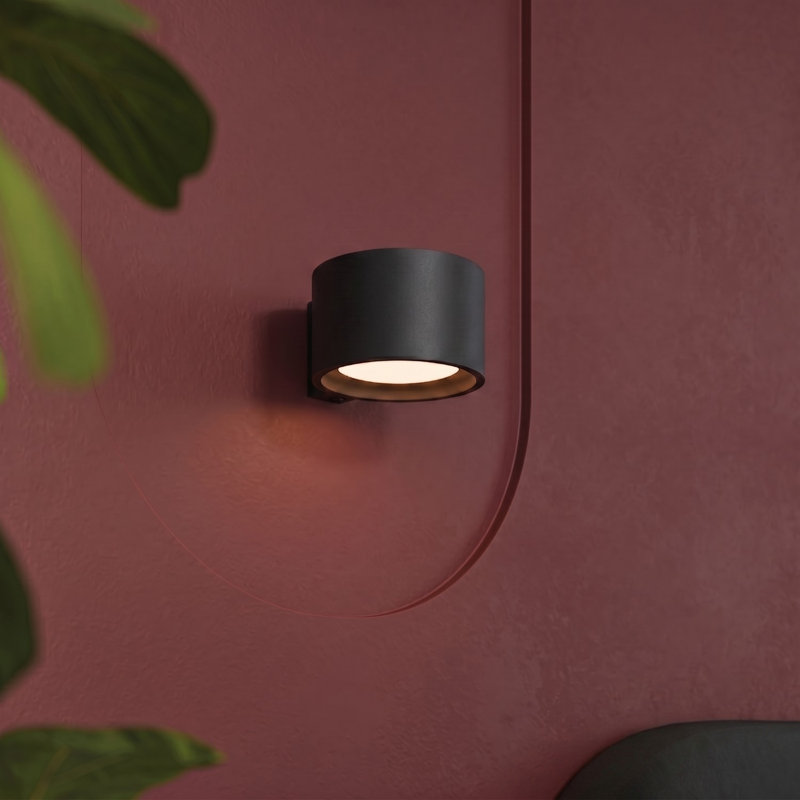 Wall lamp MODO 1 white Gx53, Black
