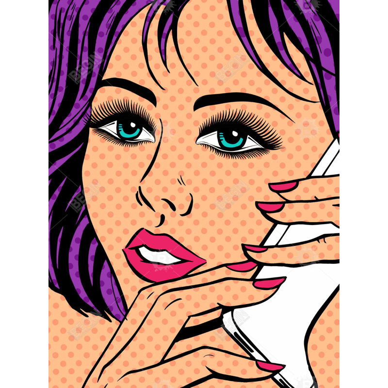 Art sur toile mauve Pop Art