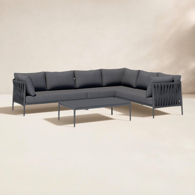 Zeke 6 - Person Modular Patio Conversation Set with Cushions