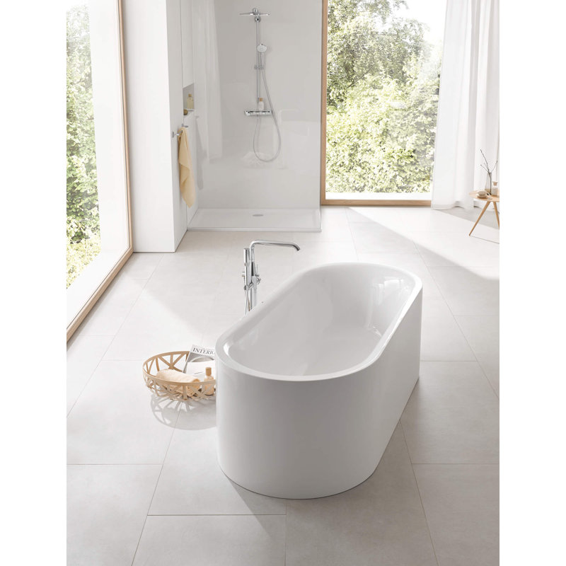 Essence New Single Handle Floor Mounted Freestanding tub filler Trim with Shower