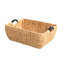 Ensemble de 2 paniers de rangement Julian Water Hyacinth, en osier, avec poignées noires