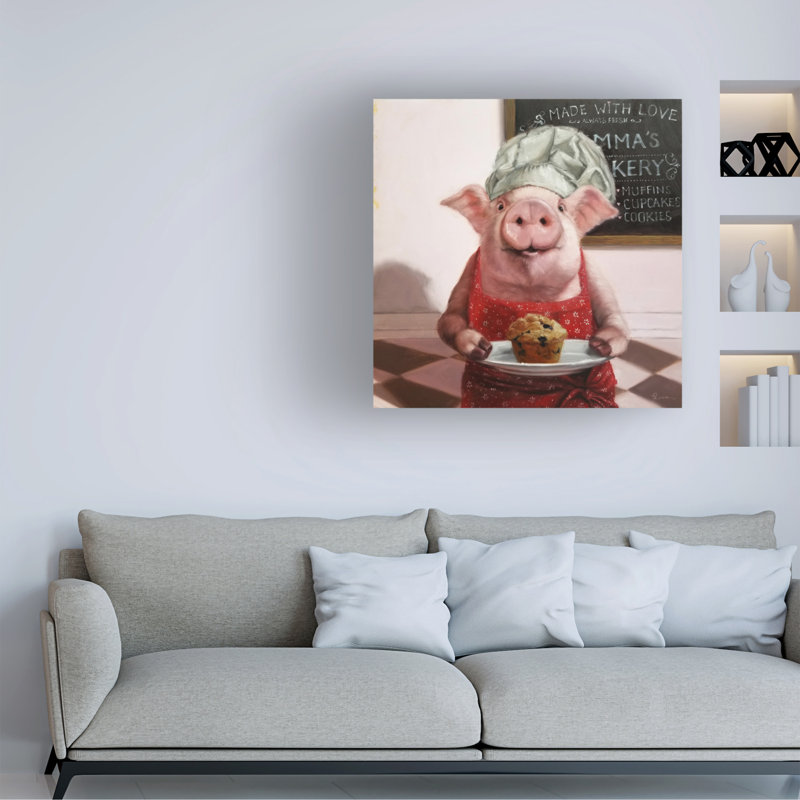 «Pinkies Bakery» par Lucia Heffernan, impression sur toile tendue, H 24 po x l 24 po x P 2 po