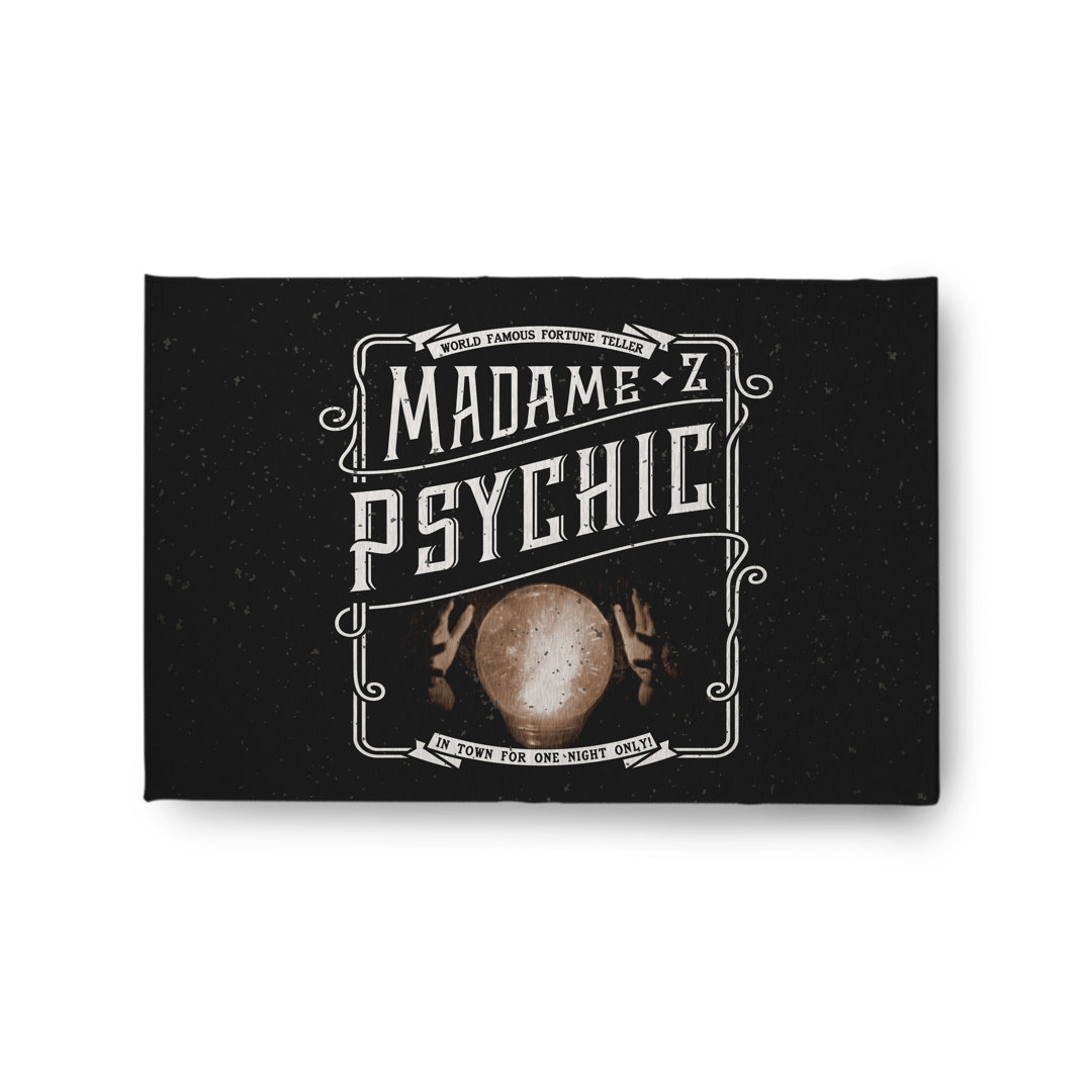 Madame Z Halloween Design Chenille Area Rug CRH1377IV3 The Holiday Aisle® Rug 